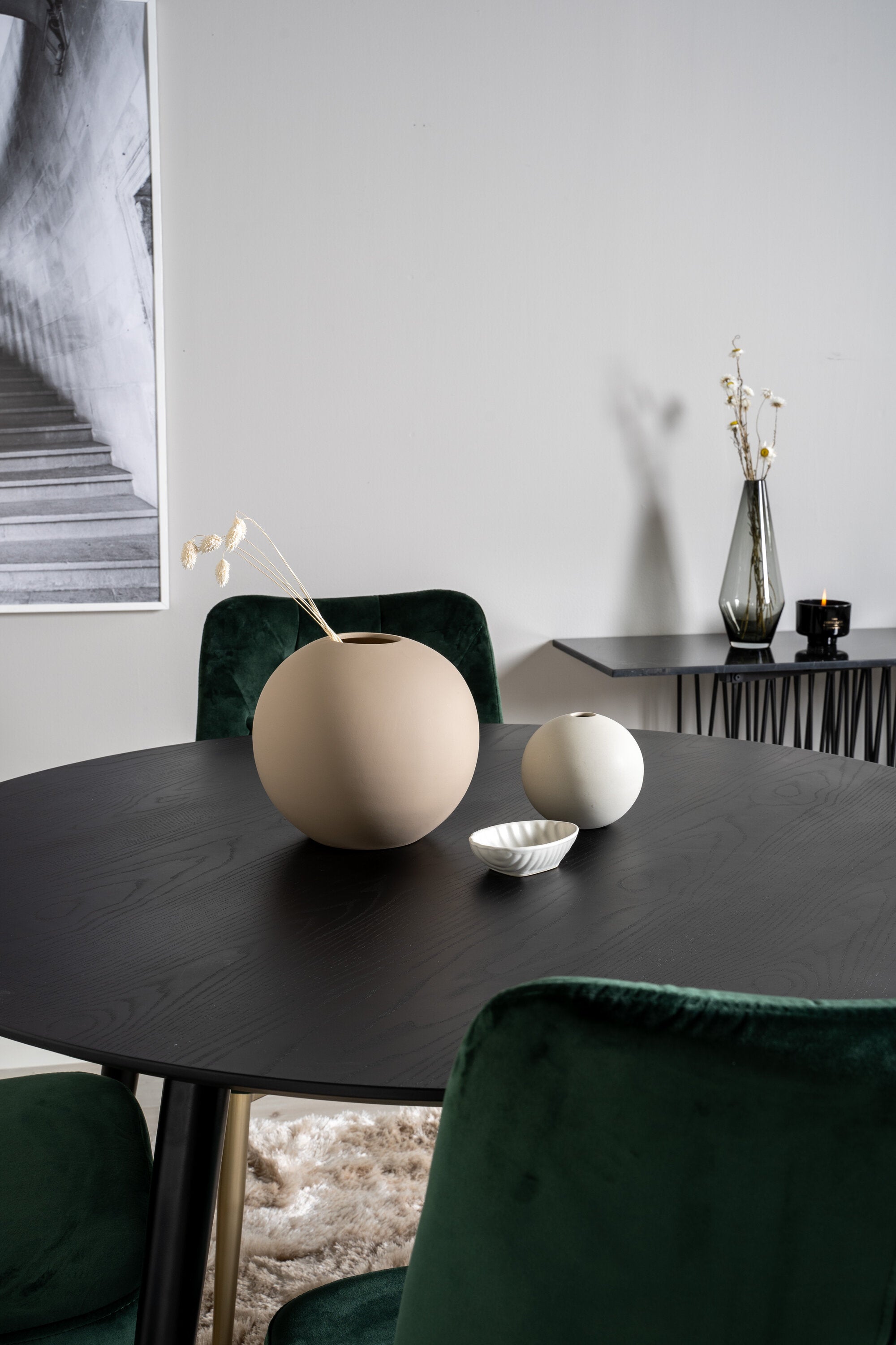 Venture Home Velvet Deluxe Rund Matgrupp
