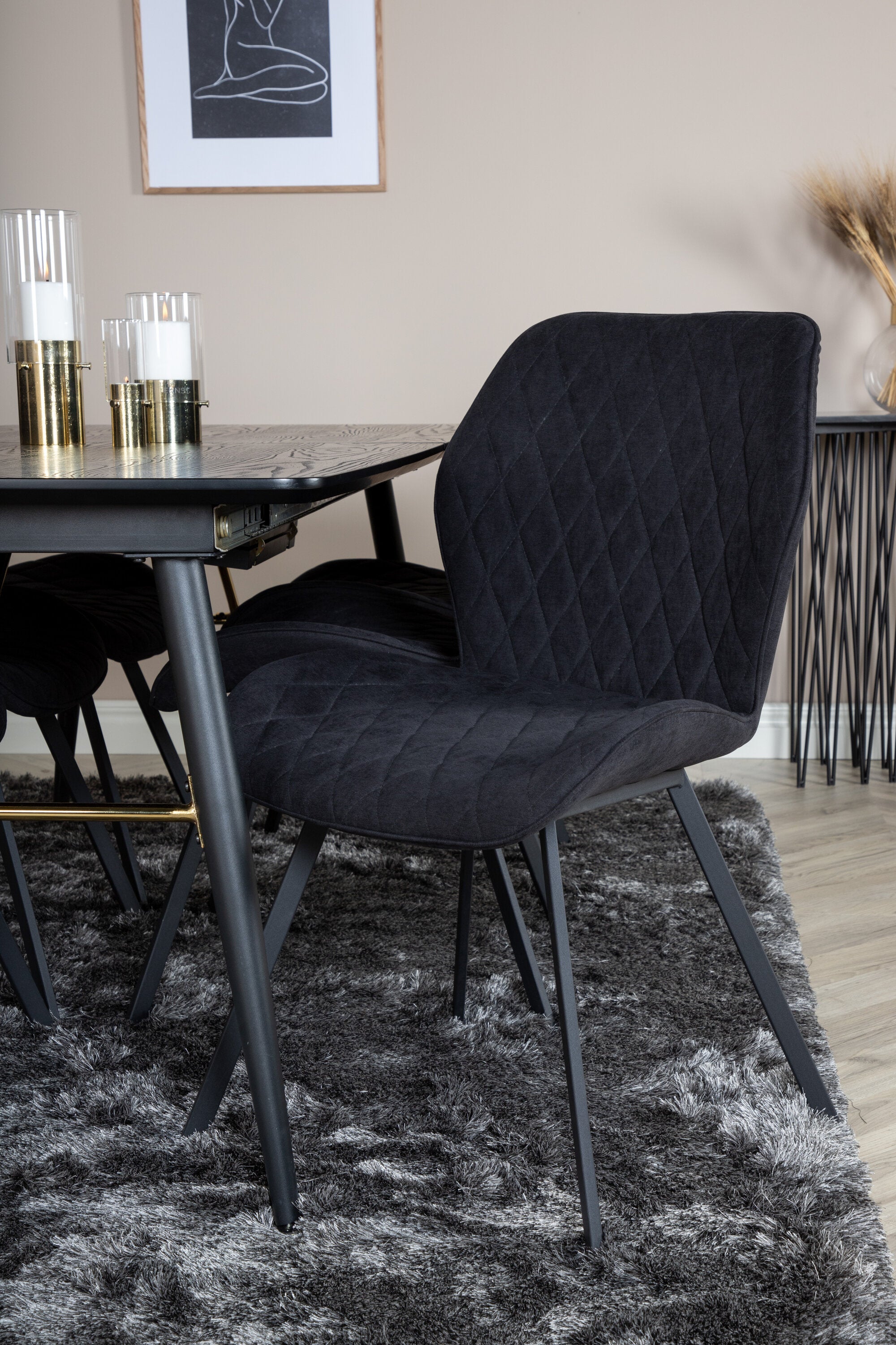 Venture Home Matgrupp Gold med stolarna Gemma