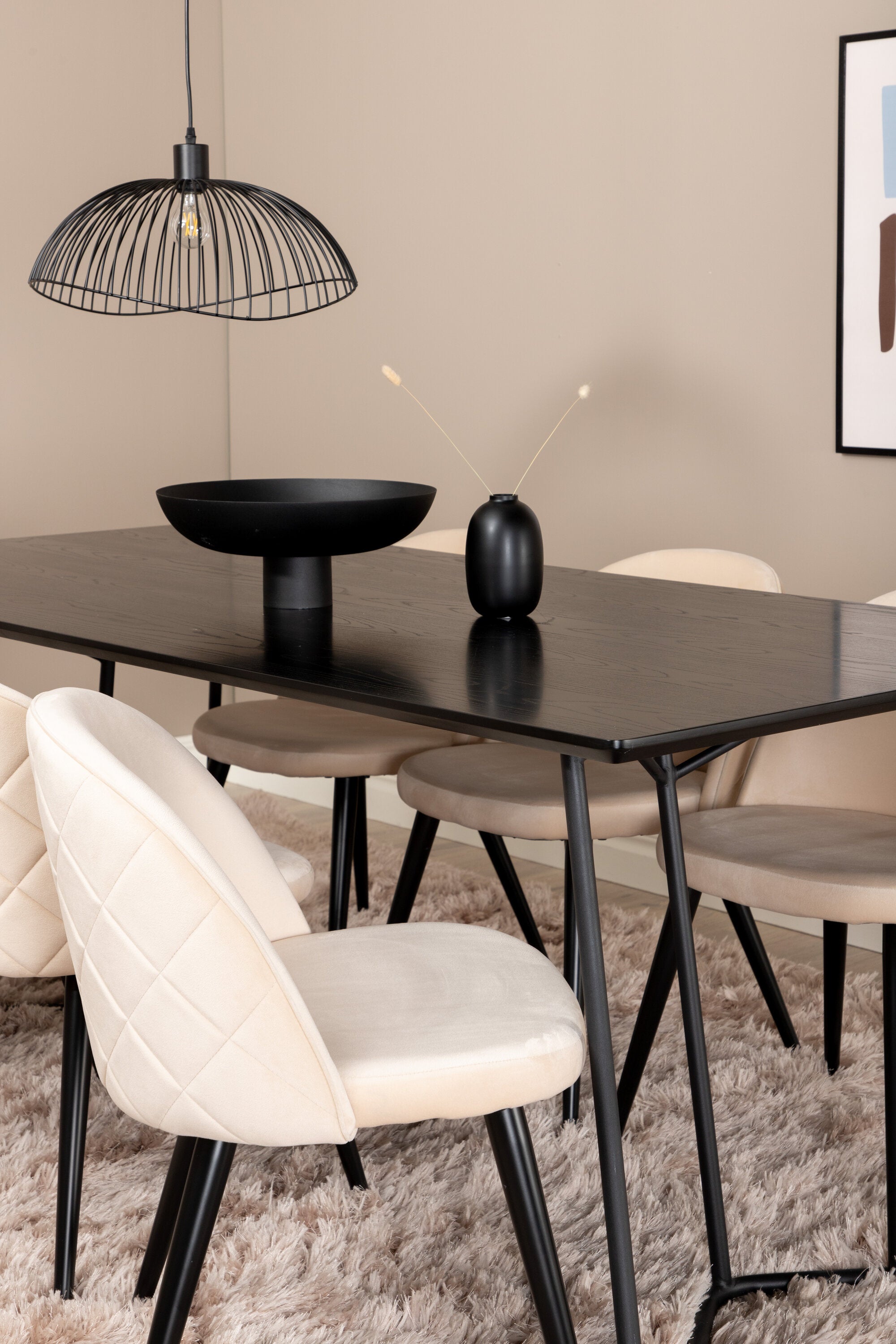 Venture Home Matgrupp Petra med stolarna Velvet