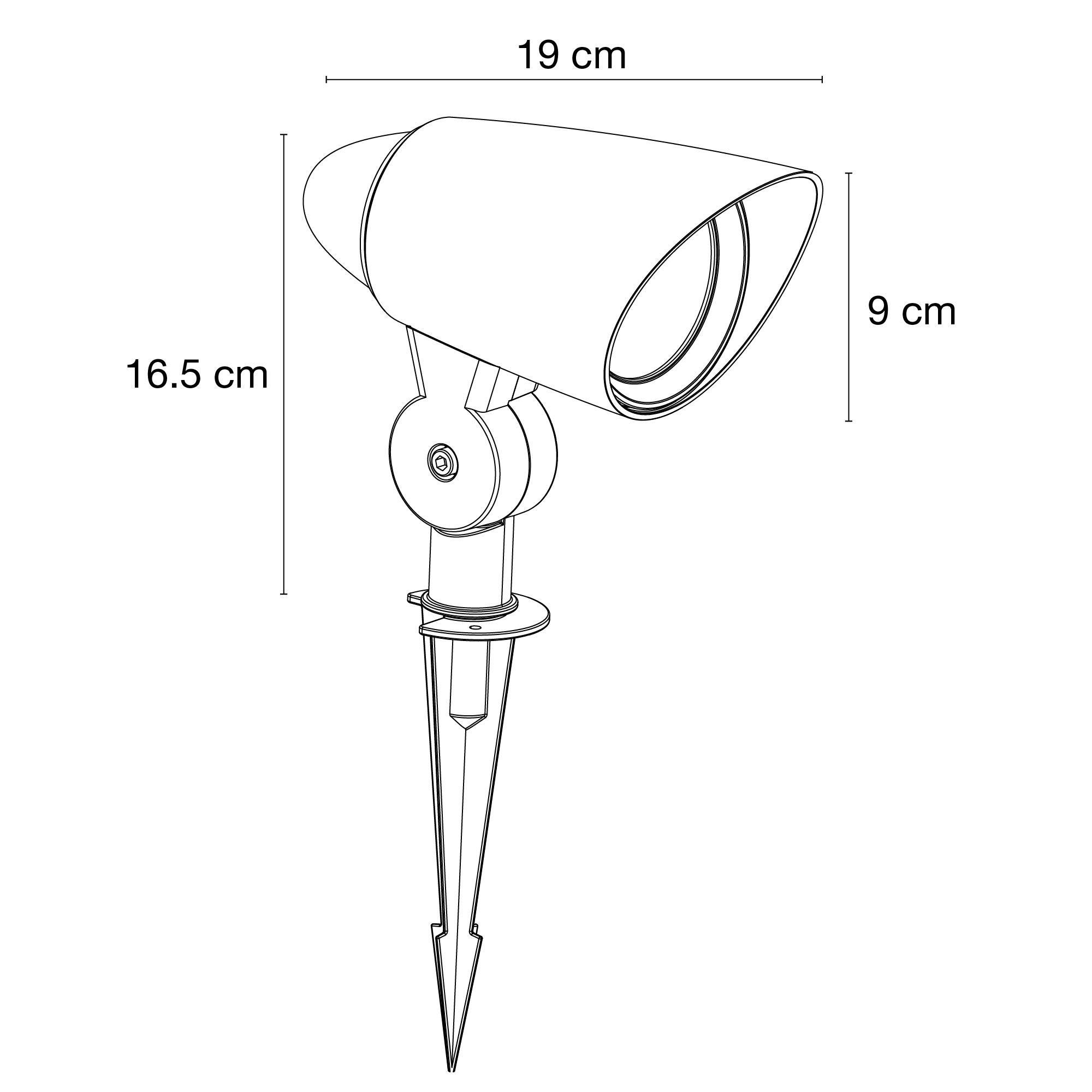 LightsOn Cosmo Markspotlight LED 190mm LED, Grå