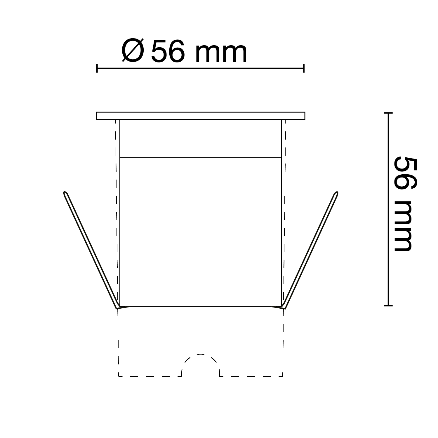 LightsOn Lynx Decklight 56mm LED, Mörkgrå