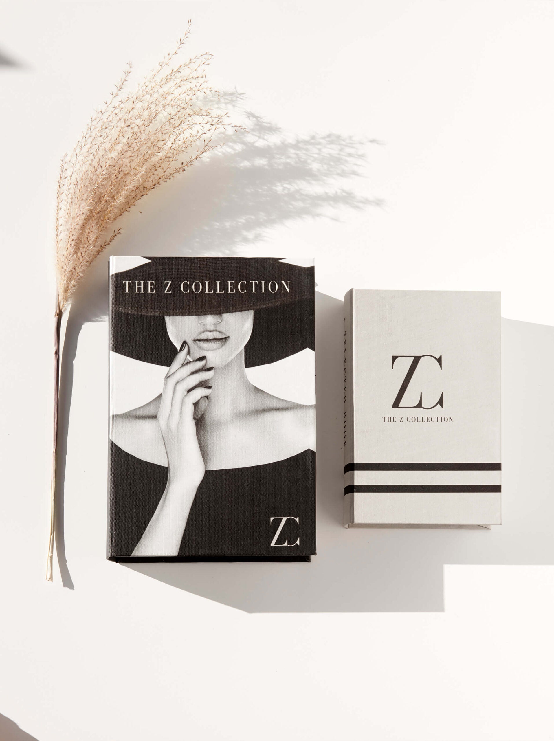 Zelected by houze Förvaringsbok - Z Collection Set, Svart Beige Linne